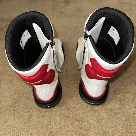 Balenciaga Black and White Combat Boots - Picture 2 of 7